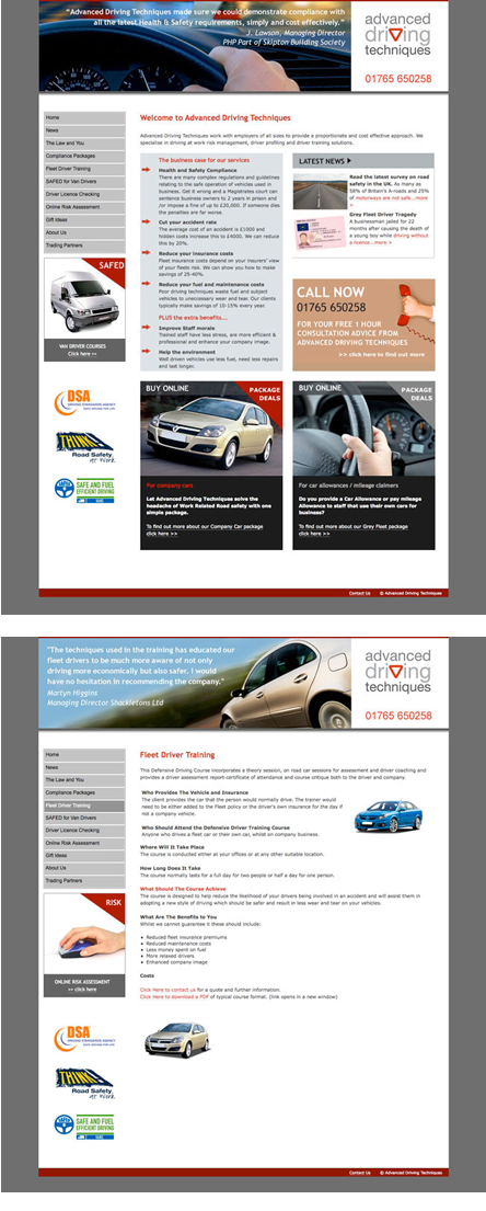 Advanced Driving Techniques Website